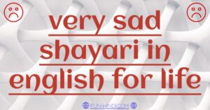 very sad shayari in english for life
